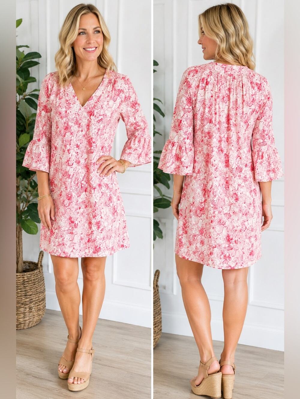 Lilly Pulitzer Danika Tunic Dress – Raspberry Rouge Animal Magnetism – Size 6